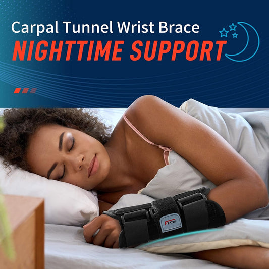 Wrist Brace Hand Brace, Carpal Tunnel Wrist Splint Night Support for Women Men, Pain Relief Support -Tendonitis, Arthritis, Sprain