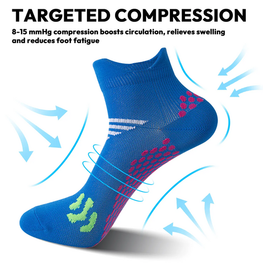 INNENS Compression Ankle Socks 3 Pairs – 8-15 mmHg Athletic Low Cut for Men & Women