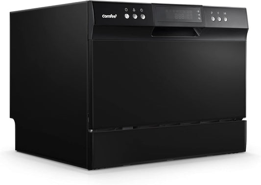 Countertop Dishwasher, Energy Star Portable Dishwasher, 6 Place Settings & 8 Washing Programs, Speed