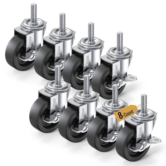Caster Wheels 3 inch Locking Casters Set of 4