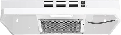30 inch Range Hood Ducted/Ductless Convertible Stainless Steel Range Hood Under Cabinet with Rocker Button Control,Vent Hood with LED Light,2 Speed Exhaust Fan,Under Cabinet Hood,Silver