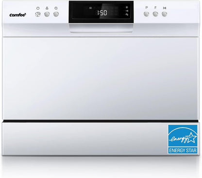 Countertop Dishwasher, Energy Star Portable Dishwasher, 6 Place Settings & 8 Washing Programs, Speed