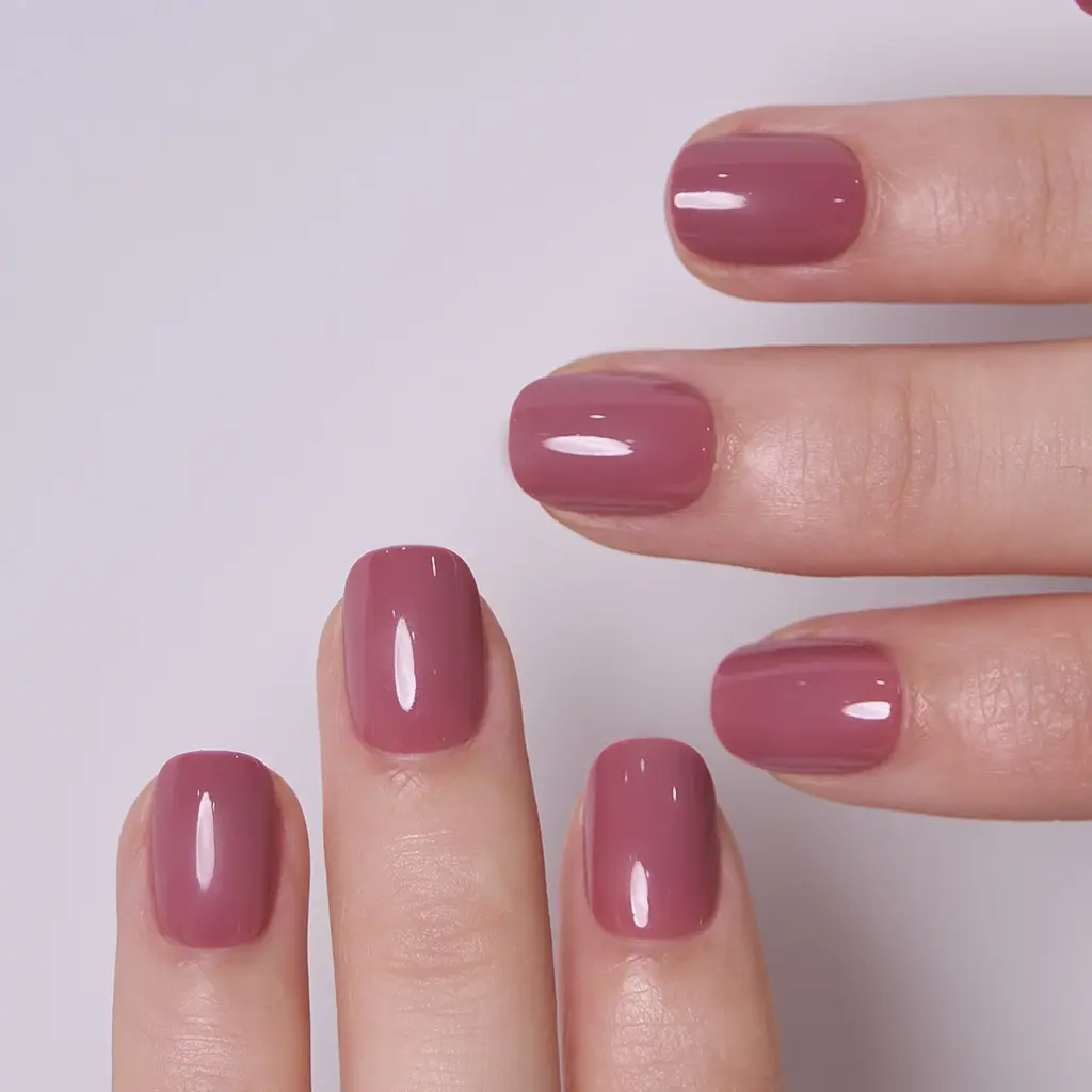 CurvLife 32-Piece Autumn Press-On Nails, Short Reusable Set