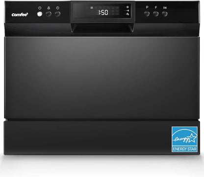 Countertop Dishwasher, Energy Star Portable Dishwasher, 6 Place Settings & 8 Washing Programs, Speed