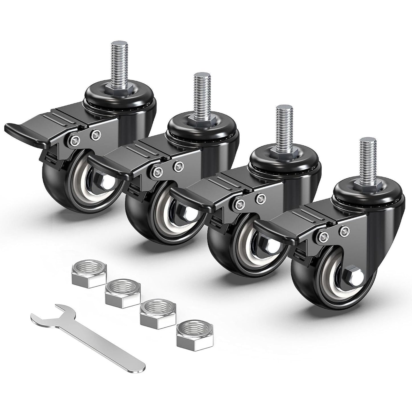 Stem Caster Wheels 2 inch Total Locking Casters Set of 4