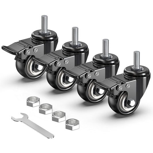 Stem Caster Wheels 2 inch Total Locking Casters Set of 4