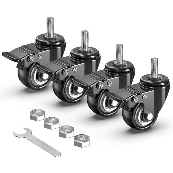 Stem Caster Wheels 2 inch Total Locking Casters Set of 4
