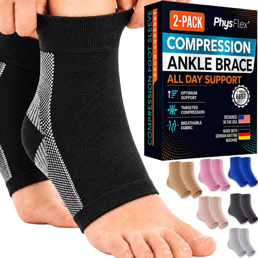 Ankle Brace Socks - Ankle Compression Sleeve - Foot Brace for Women & Men - Tendonitis & Arthritis Ankle Support Sports Running