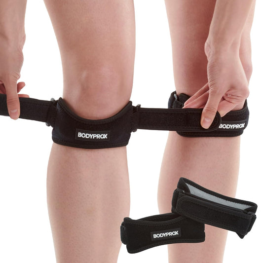 Patella Tendon Knee Strap 2 Pack, Knee Pain Relief Support Brace | Hiking, Soccer, Basketball, Running, Jumpers Knee, Tennis, Tendonitis, Volleyball & Squats