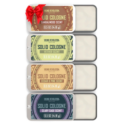 Solid Cologne for Men – Travel Size Tins | Alcohol-Free Balm | Multiple Scents