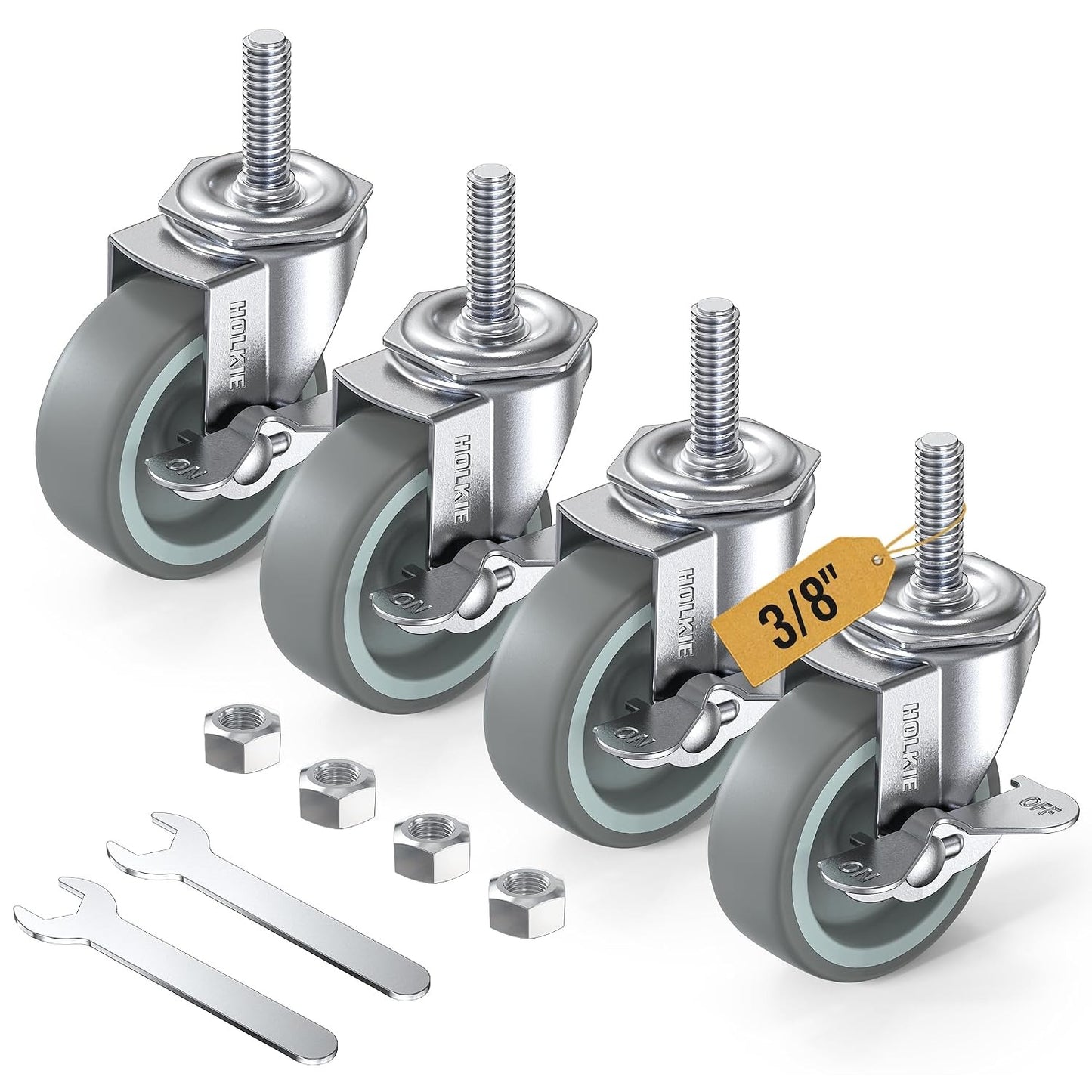Caster Wheels 3 inch Locking Casters Set of 4