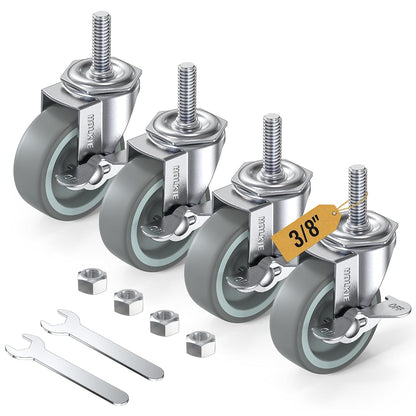 Caster Wheels 3 inch Locking Casters Set of 4