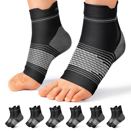 Plantar Fasciitis Socks for Men & Women, Ankle Brace Compression Socks with Arch Support for Achilles Tendonitis, Heel Pain, Swelling & Arthritis Relief, Black