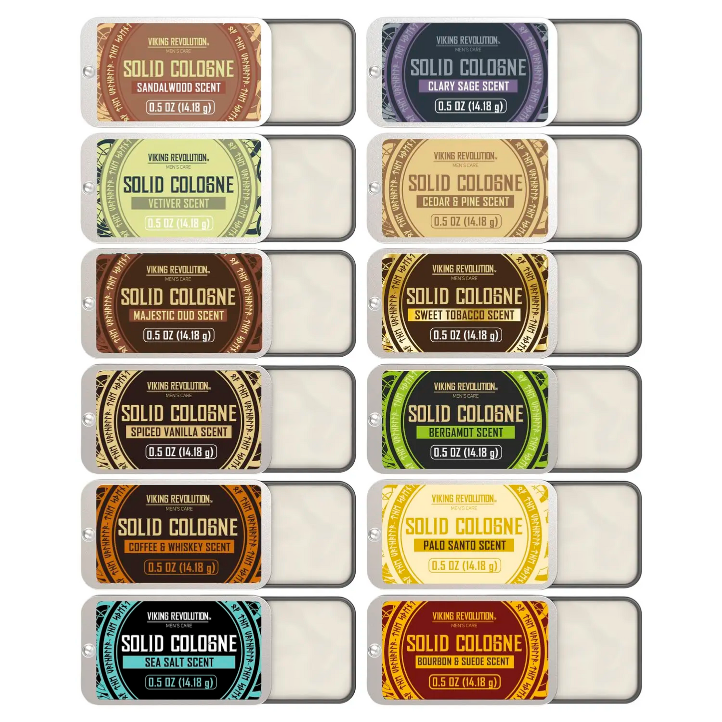 Solid Cologne for Men – Travel Size Tins | Alcohol-Free Balm | Multiple Scents
