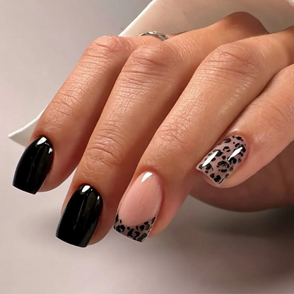 CurvLife 32-Piece Autumn Press-On Nails, Short Reusable Set