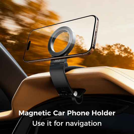 Magnetic Car Phone Mount – 360° Hands-Free Holder | MagSafe Compatible iPhone 17/16/15/14/13/12