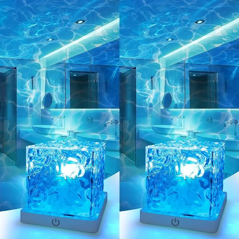 Ocean Wave Shower Light – 16-Color Rechargeable Projector Lamp with Remote