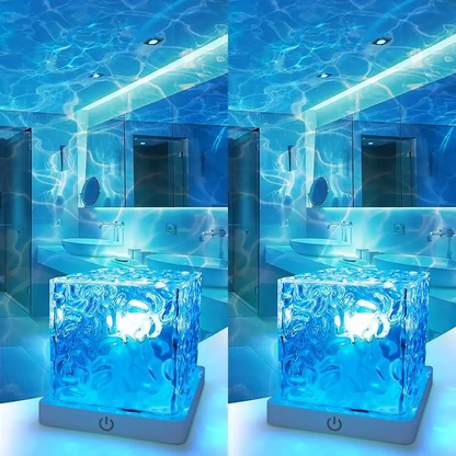 Ocean Wave Shower Light – 16-Color Rechargeable Projector Lamp with Remote