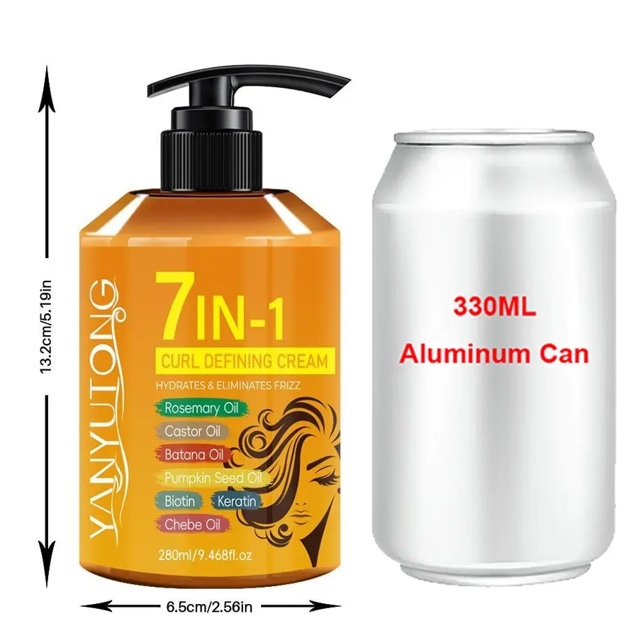 7-in-1 Hair Curling Cream with Argan Oil, Castor Oil & Rosemary