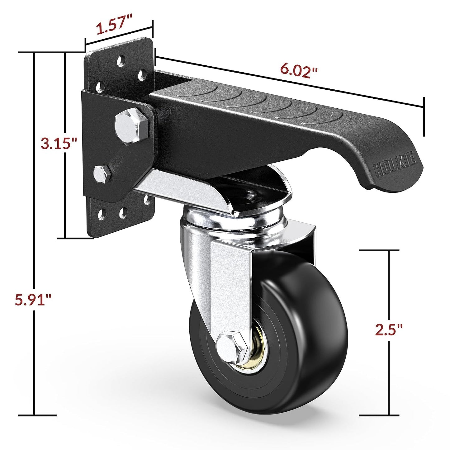 Retractable Casters Heavy Duty Casters with Lifting and Lowering Function Maximum Load of 700 lbs (4 casters) for Workbenches or Other Equipment