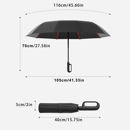 Automatic Folding Umbrella – Windproof & Waterproof | Compact Travel Umbrella for Men & Women