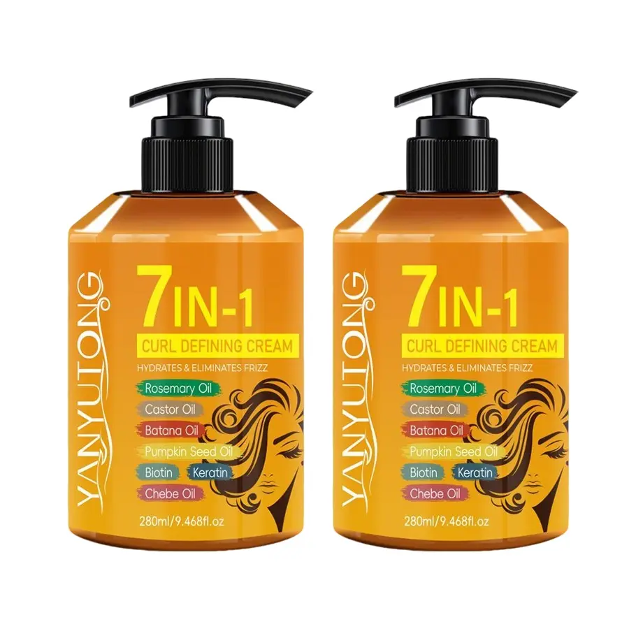 7-in-1 Hair Curling Cream with Argan Oil, Castor Oil & Rosemary
