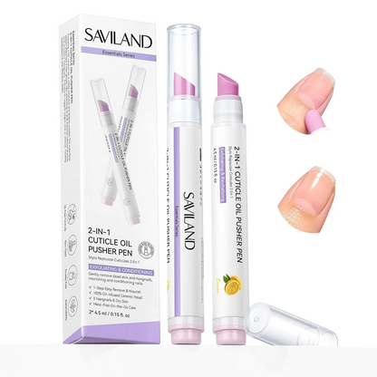 SAVILAND Cuticle Remover Pen 2-Pack | Ceramic Tip