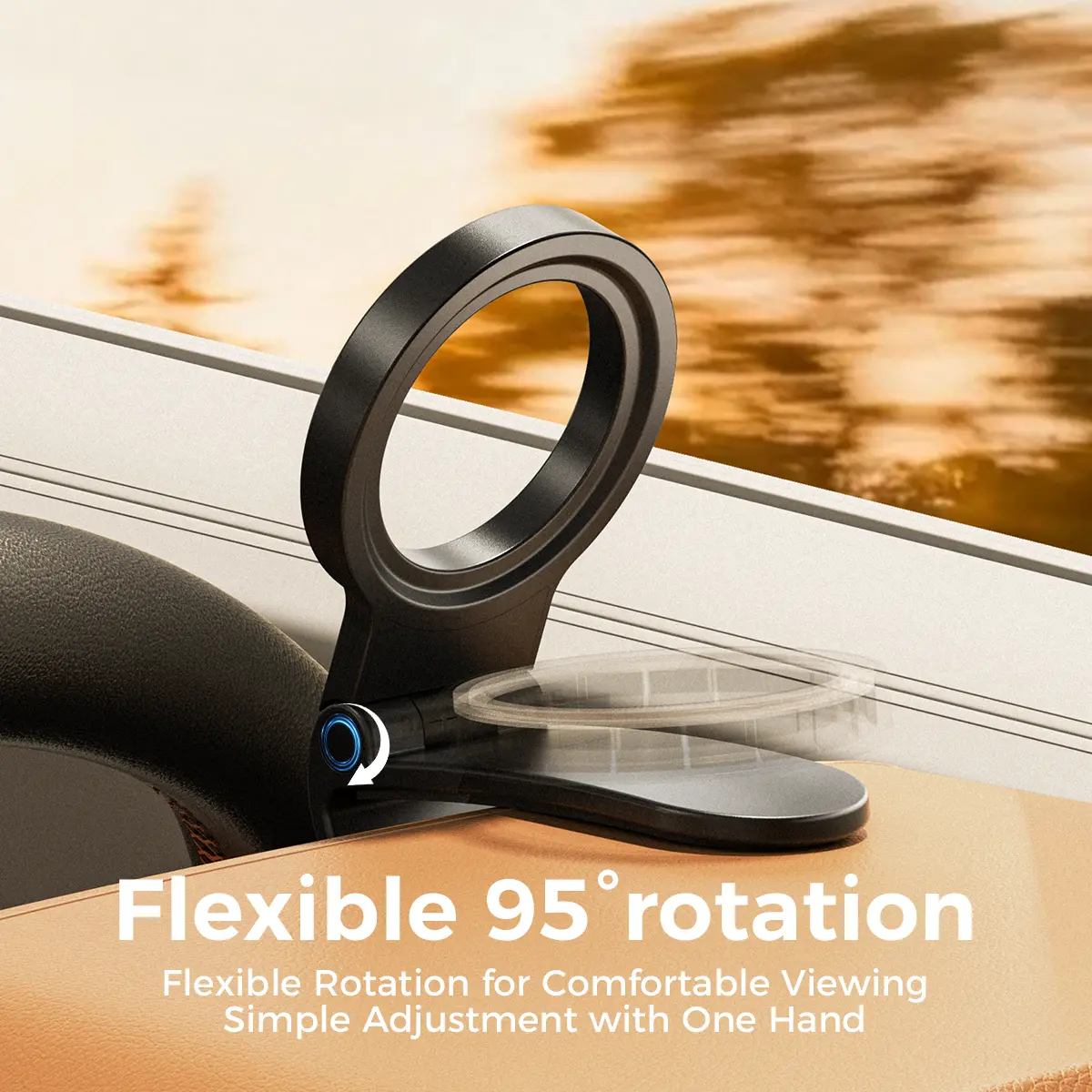 Magnetic Car Phone Mount – 360° Hands-Free Holder | MagSafe Compatible iPhone 17/16/15/14/13/12