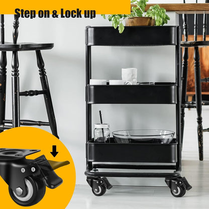 2" Caster Wheels, Casters Set of 4 Heavy Duty but Silent, Excellent Locking Casters with Polyurethane (PU) Wheels