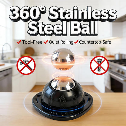 Heavy Duty Self Adhesive Furniture Casters 4 Pack Stick-On Swivel Wheels
