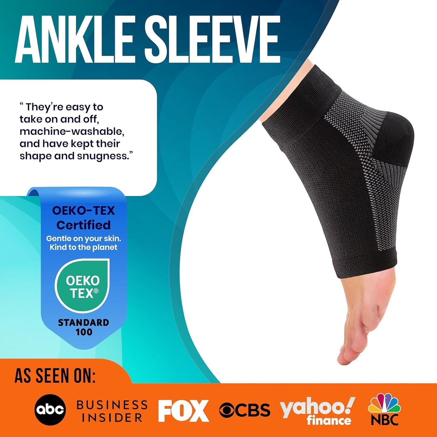 Ankle Brace Socks - Ankle Compression Sleeve - Foot Brace for Women & Men - Tendonitis & Arthritis Ankle Support Sports Running