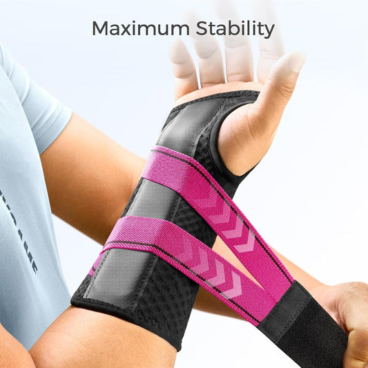 Carpal Tunnel Wrist Brace Night Support Fit Right Hand for Work, Pain Relief Wrist Splint for Tendonitis, Sprain, Strain