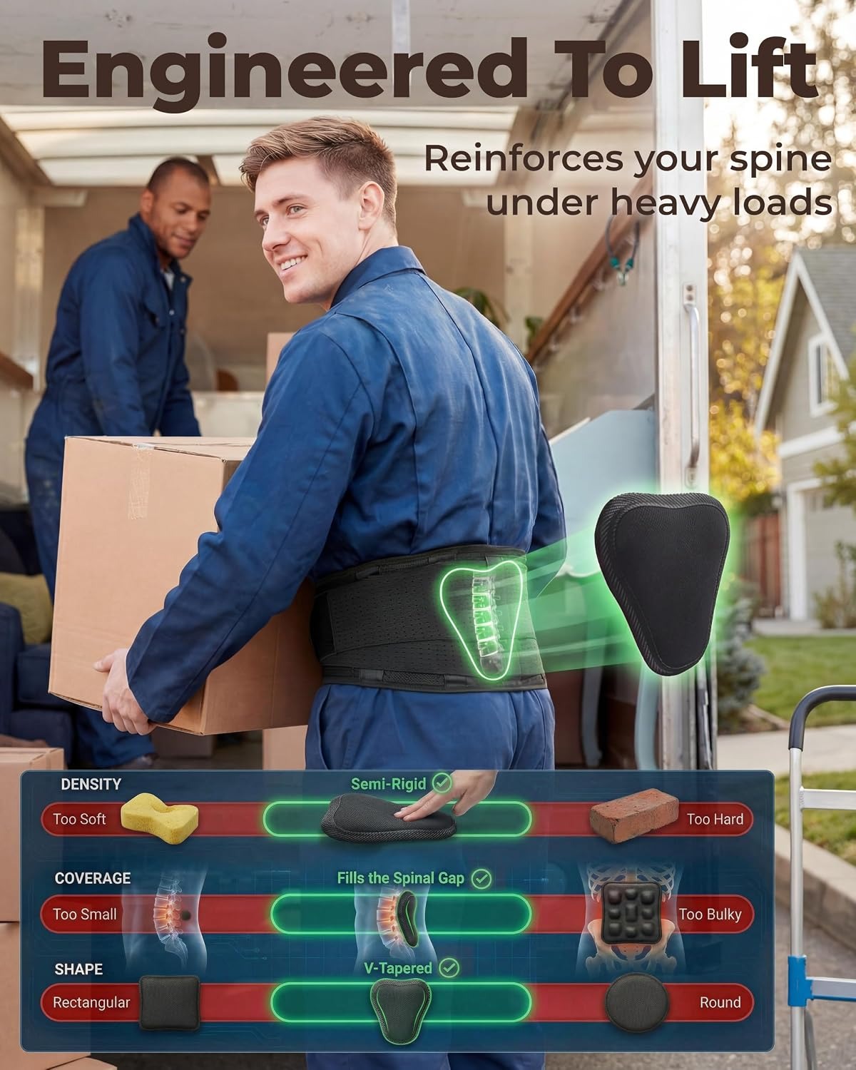 Back Brace for Lower Back Pain - Immediate Relief from Sciatica, Herniated Disc, Scoliosis - Breathable + Lumbar Support Pad