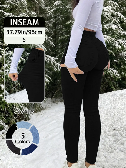 Women's High-Waisted Slim-Fit Jeans | Button Fly