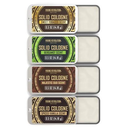 Solid Cologne for Men – Travel Size Tins | Alcohol-Free Balm | Multiple Scents