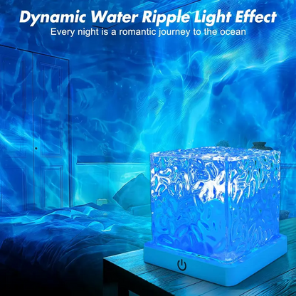 Ocean Wave Shower Light – 16-Color Rechargeable Projector Lamp with Remote