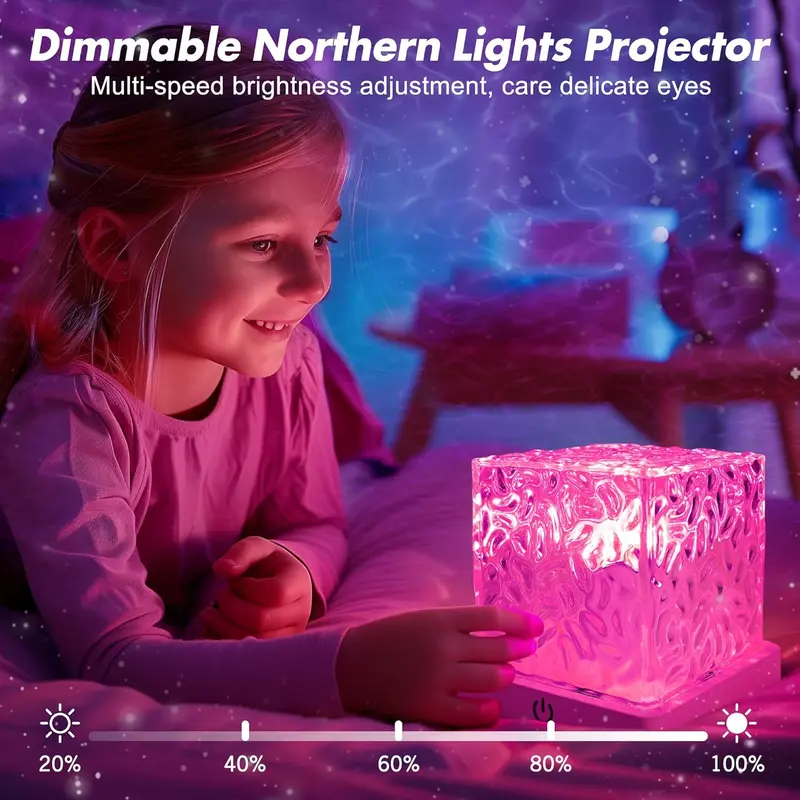 Ocean Wave Shower Light – 16-Color Rechargeable Projector Lamp with Remote