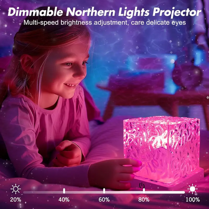 Ocean Wave Shower Light – 16-Color Rechargeable Projector Lamp with Remote