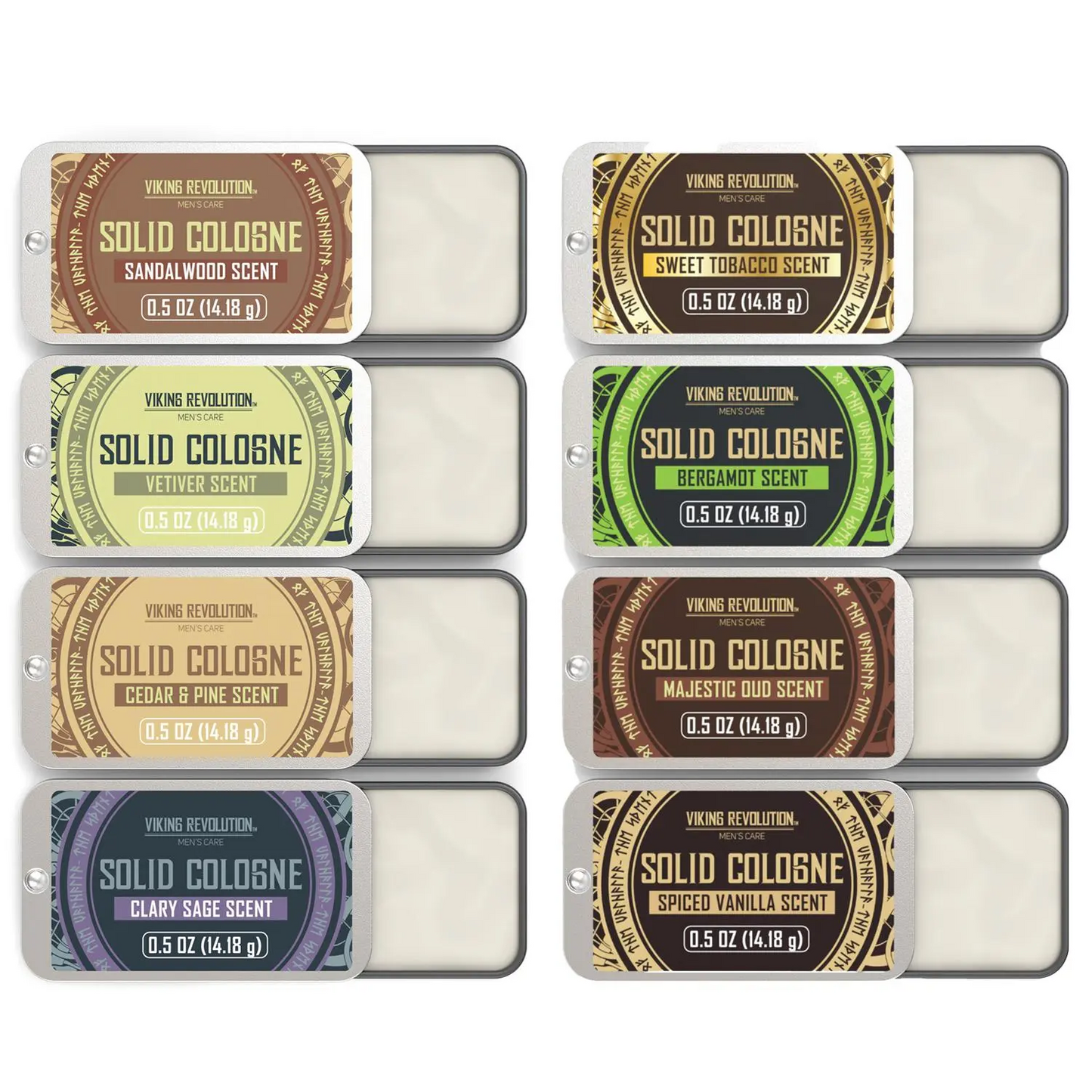 Solid Cologne for Men – Travel Size Tins | Alcohol-Free Balm | Multiple Scents