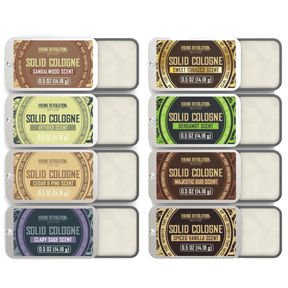 Solid Cologne for Men – Travel Size Tins | Alcohol-Free Balm | Multiple Scents