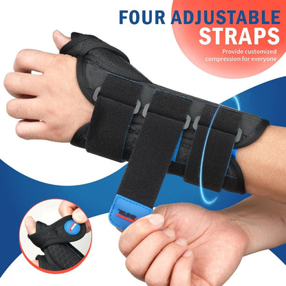 Carpal Tunnel Wrist Brace Night Support, Thumb Spica Splint Right Hand for De Quervains Tenosynovitis