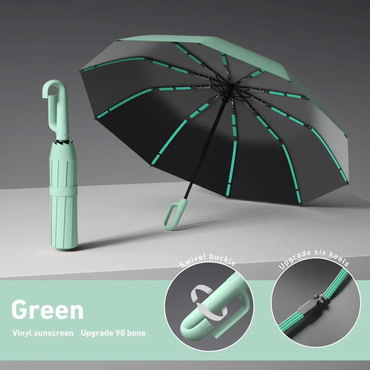 Automatic Folding Umbrella – Windproof & Waterproof | Compact Travel Umbrella for Men & Women