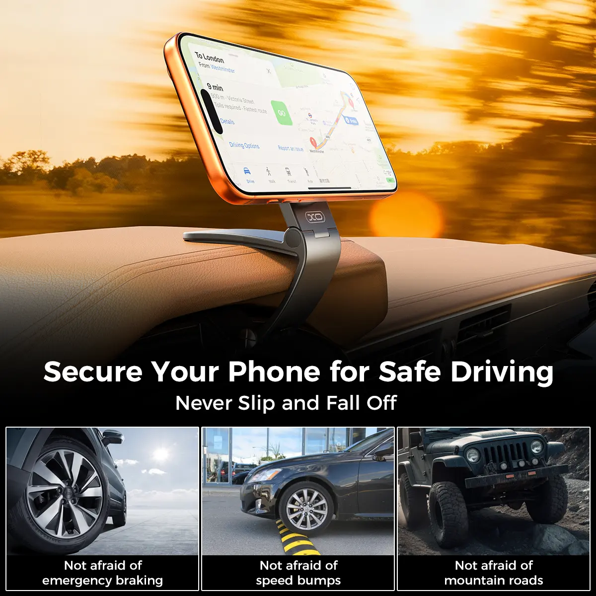 Magnetic Car Phone Mount – 360° Hands-Free Holder | MagSafe Compatible iPhone 17/16/15/14/13/12