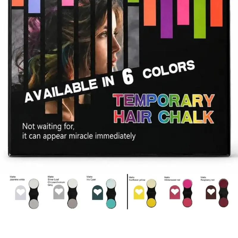 Temporary Hair Chalk & Glitter Set | Washable Color