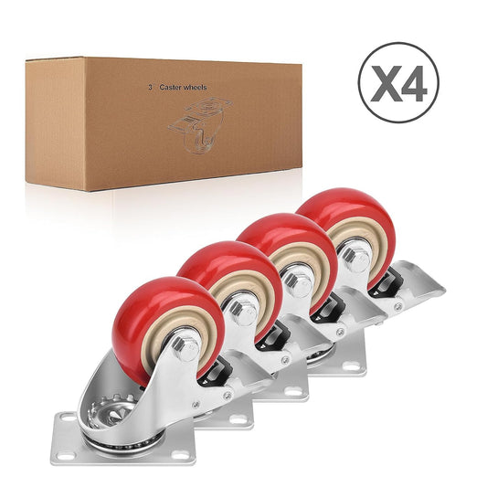 3 Inch Industrial Heavy Duty Swivel Caster Wheels with Brake