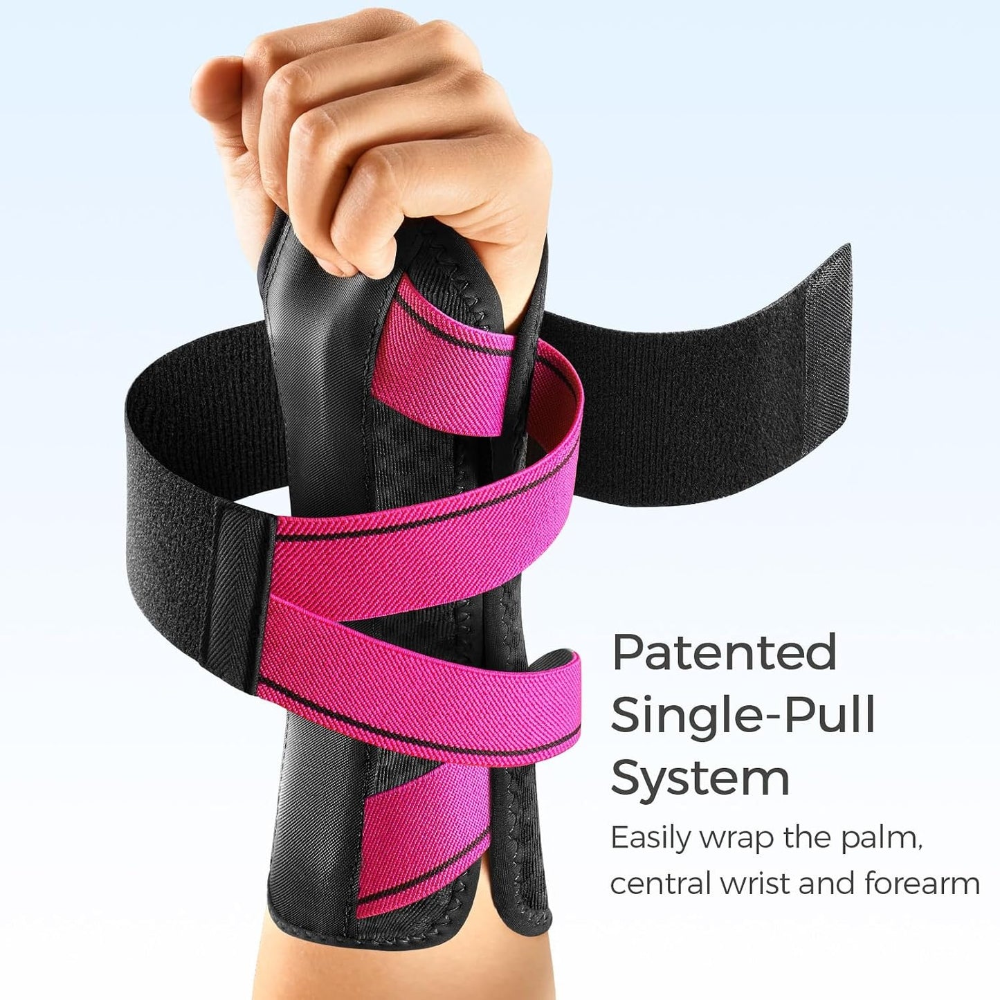 Carpal Tunnel Wrist Brace Night Support Fit Right Hand for Work, Pain Relief Wrist Splint for Tendonitis, Sprain, Strain