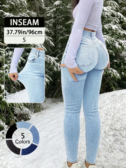Women's High-Waisted Slim-Fit Jeans | Button Fly