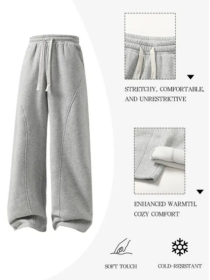 summervibes Men's Solid-Color Drawstring Pants with Curved Blade Design—Casual comfort, relaxed fit suitable for all seasons. Street-style men's trousers perfect for everyday wear and layering. Menswear Beige daily wear pant