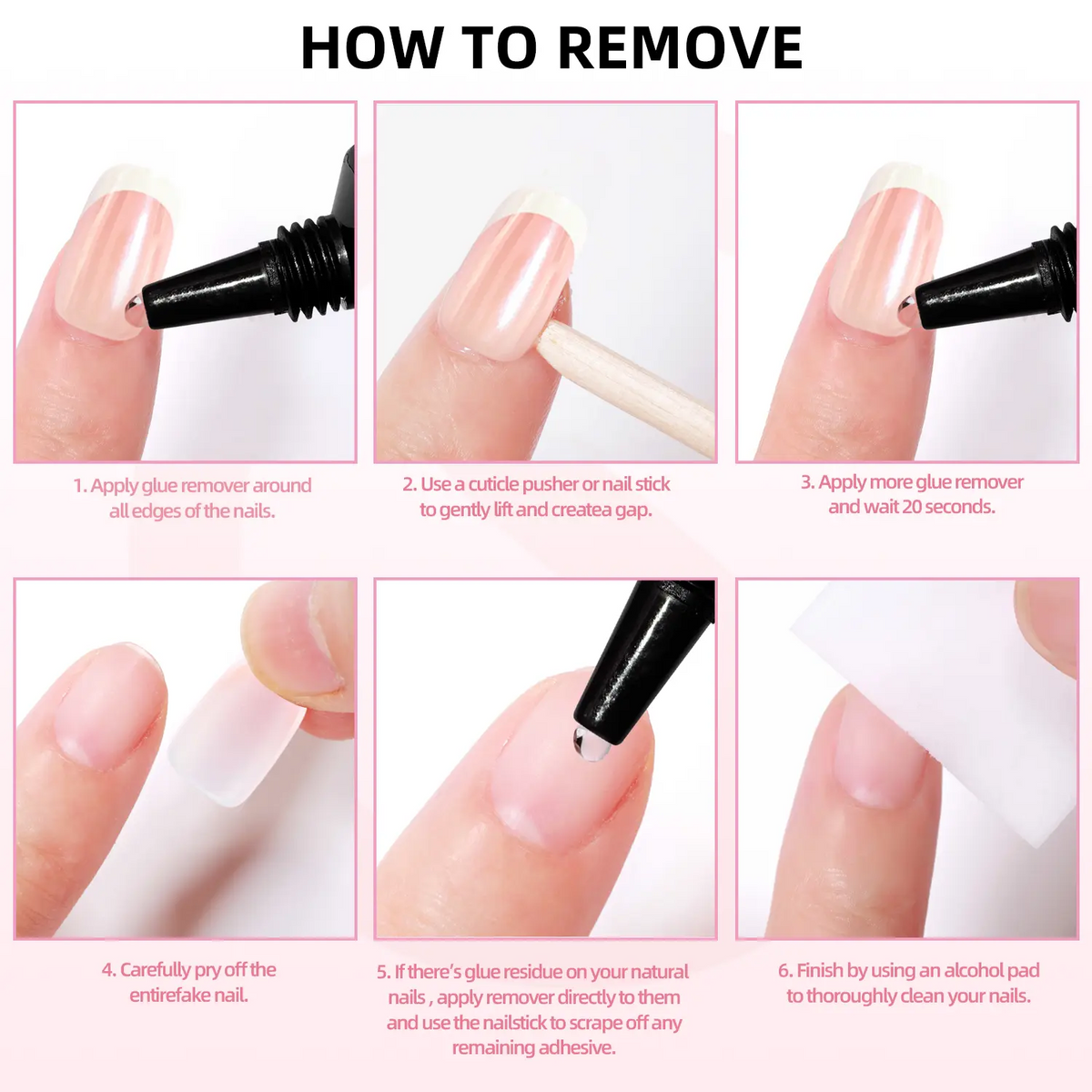 CurvLife 30-Piece Short Squoval Press-On Nails