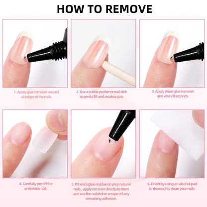 CurvLife 30-Piece Short Squoval Press-On Nails